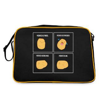 Je suis une patate - Sac Retro - noir/or - Dos