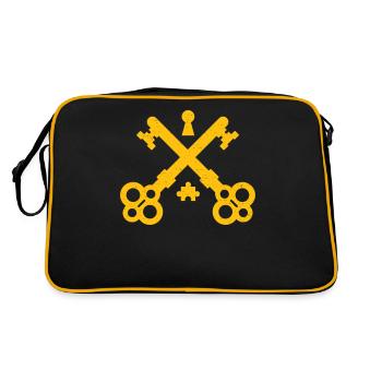 Clés croisées - cadeau d'amateur de salle d'évasion - Sac Retro - noir/or - Dos