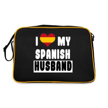 J'aime mon mari espagnol espagnol - Sac Retro - noir/or - Dos
