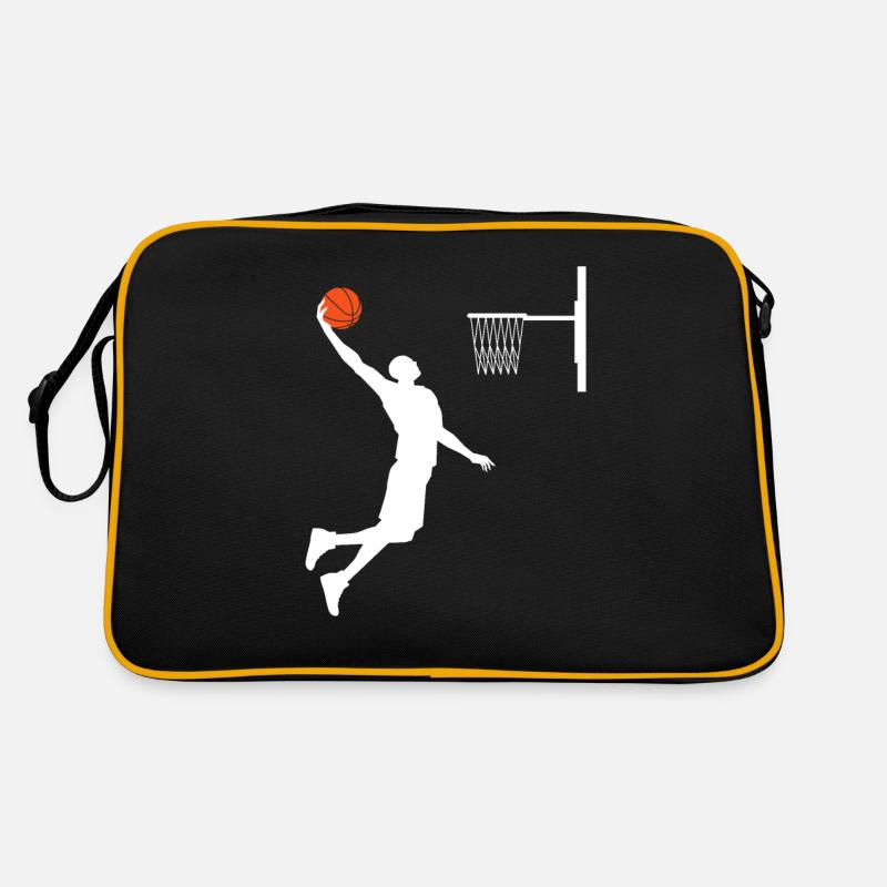 Basketball - Retro Tasche - Schwarz/Gold