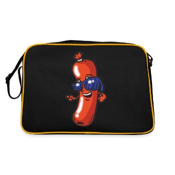 Sucuk Wurst - Retro Tasche - Schwarz/Gold - Hinten