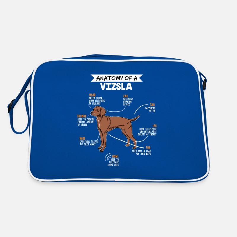 Vizsla Anatomie Hunde Geschenk Retro Tasche
