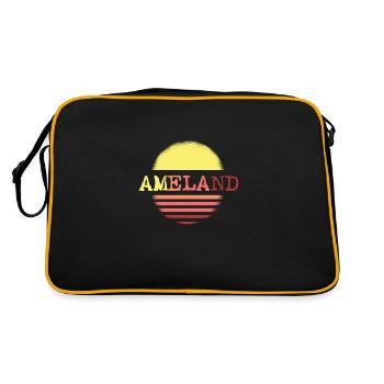 Ameland island - Retro Bag - black/gold - Back