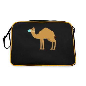 camel - Retro Bag - black/gold - Back