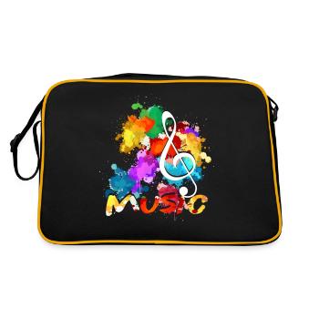 Compositeur musicien Clef - Sac Retro - noir/or - Dos