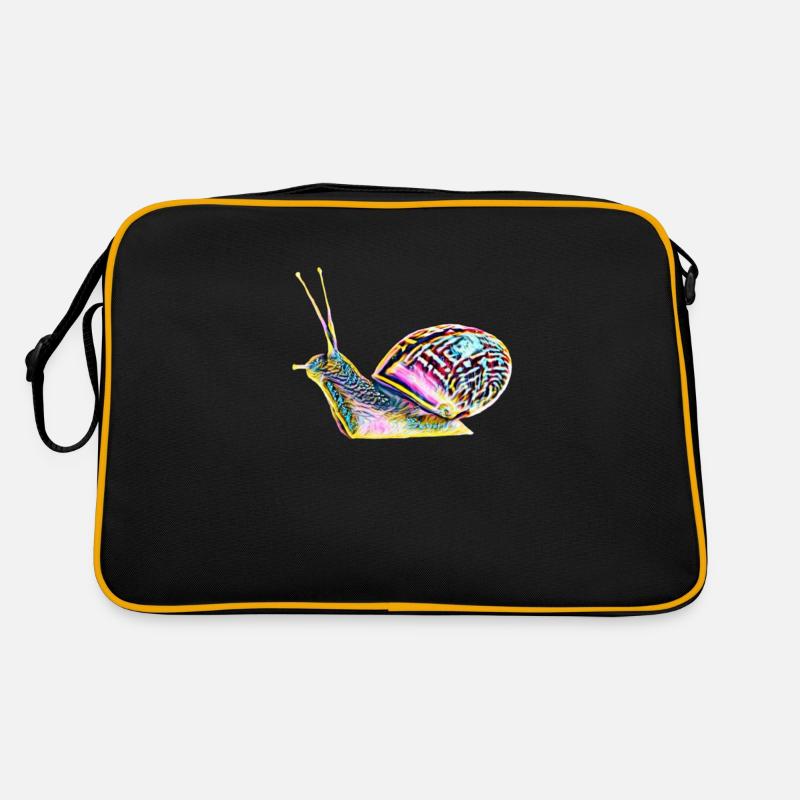 Schnecke - Retro Tasche - Schwarz/Gold