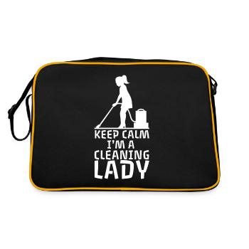 Keep Calm I'm a Cleaning Lady retro cleaner - Retro Bag - black/gold - Back