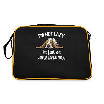 Basset Hound - Sac Retro - noir/or - Dos
