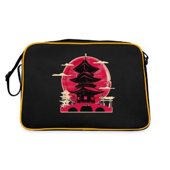 Japan - Retro Tasche - Schwarz/Gold - Hinten