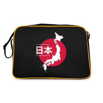 Japan - Retro Tasche - Schwarz/Gold - Hinten