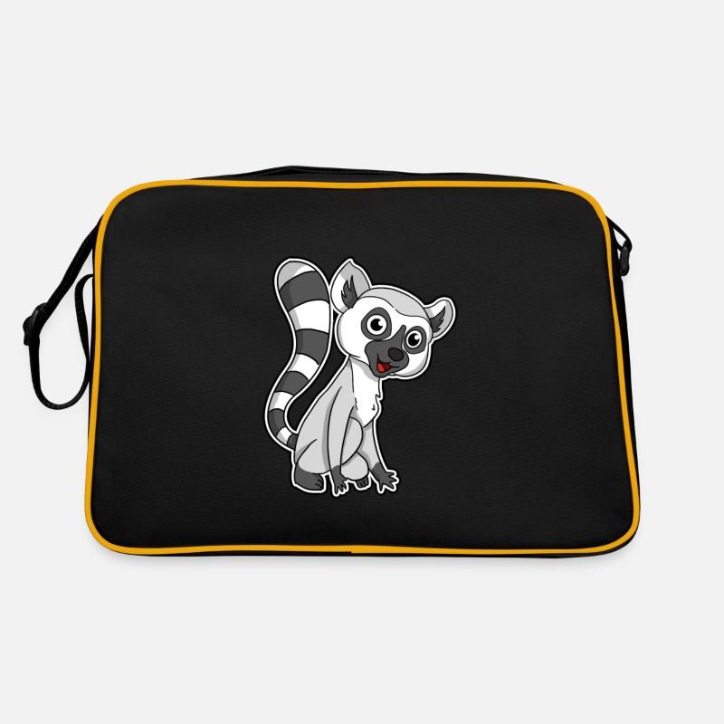 Doux Lemur Lémurien Cadeau Sac Retro