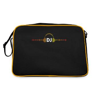 Joue ma musique dj! Conception de musique techno rave - Sac Retro - noir/or - Dos