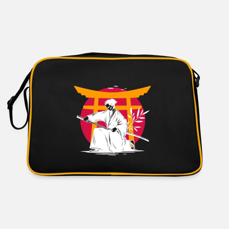 Japan - Retro Tasche - Schwarz/Gold