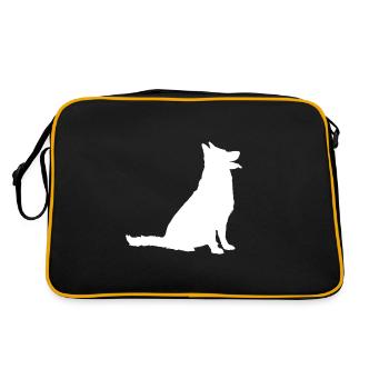Anniversaire de berger allemand animal amour cadeau idée - Sac Retro - noir/or - Dos