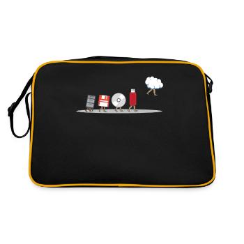 Computer engineering funny geek engineer software - Retro Bag - black/gold - Back