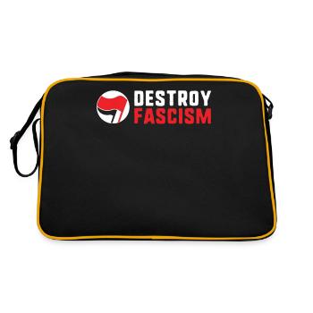 Détruire le fascisme antifa antiracisme et antifasciste - Sac Retro - noir/or - Dos