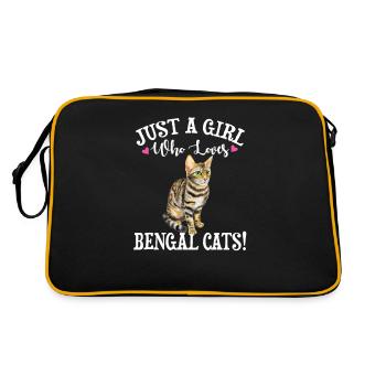 Chats du Bengale - Sac Retro - noir/or - Dos