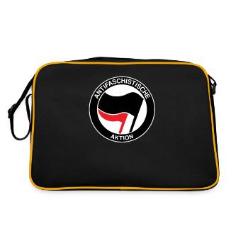 Action antifasciste Antifa Antifasciste - Sac Retro - noir/or - Dos