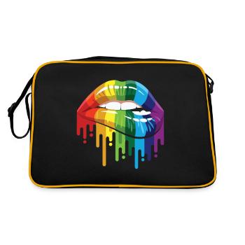 Gay Gay Pride Lgbt Lesbian Gay Gaymer - Retro Bag - black/gold - Back