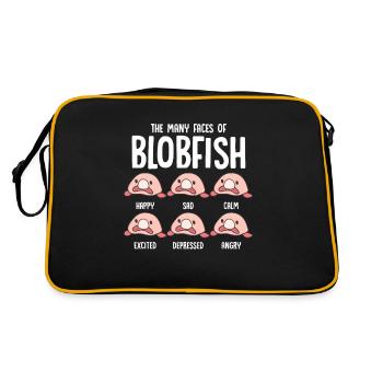 Psychrolute Ugly Fish Face Blobfish Fisc - Retro Bag - black/gold - Back