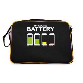 Awkward Introverted Social Battery Rams - Retro Bag - black/gold - Back