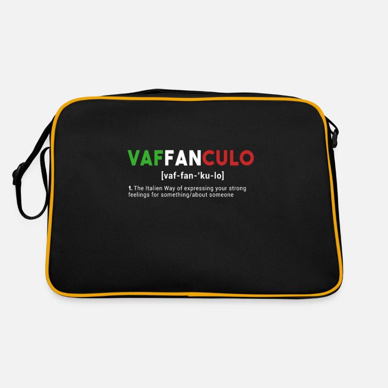 Italy vacation travel Vaffanculo dictionary Retro Bag