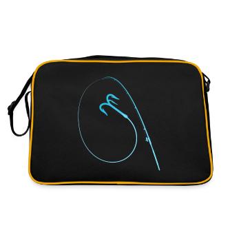 Canne à pêche cool hameçons de pêche en haute mer - Sac Retro - noir/or - Dos