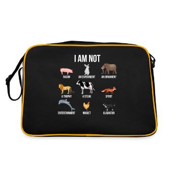 Vegan Animal Rescue Veggie Animal Rights Amour des animaux - Sac Retro - noir/or - Dos