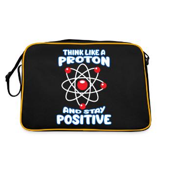 Rester Positif Proton Physicien Blague Humour Physique - Sac Retro - noir/or - Dos