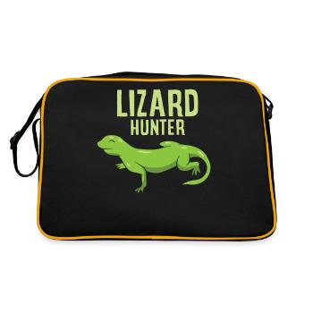 Drôle lézard chasseur reptile lézard - Sac Retro - noir/or - Dos