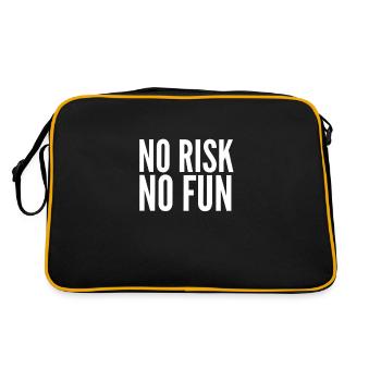 No Risk no Fun Funny Gift Idea Birthday - Retro Bag - black/gold - Back