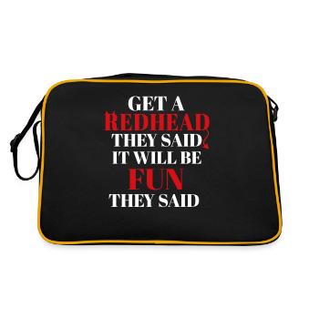 Rousse rousse aux cheveux roux cadeau cheveux roux - Sac Retro - noir/or - Dos