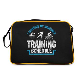 Triathlon Ehemann - Retro Tasche - Schwarz/Gold - Hinten