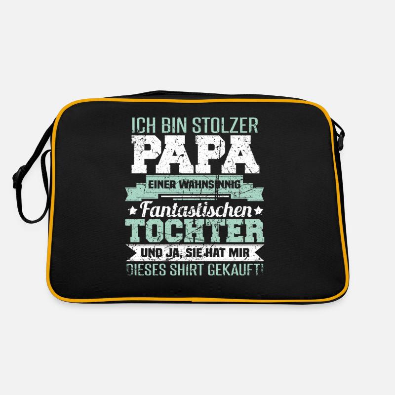 Lustiges Vater Papa Tochter Spruch Geek Geschenk Retro Tasche