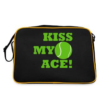 Tennis - KISS MY ACE - Sac Retro - noir/or - Dos