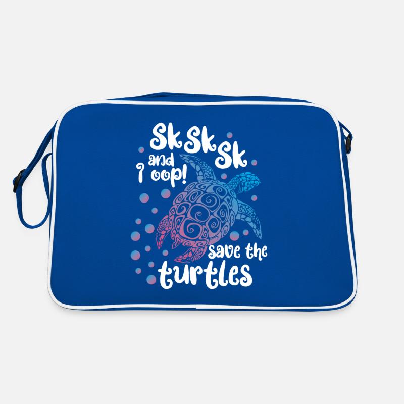 SkSkSk and I oop! Save turtles | Protect Animals Retro Tasche