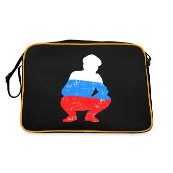 Gousse en bois en russe Bratan Bratan Russia blyad R - Sac Retro - noir/or - Dos