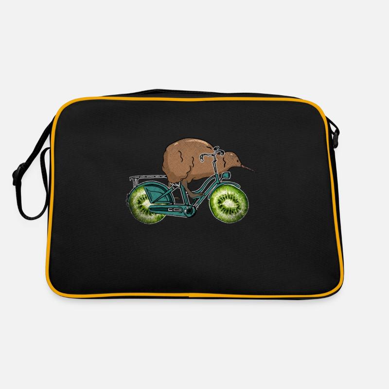 kiwi - Sac Retro - noir/or