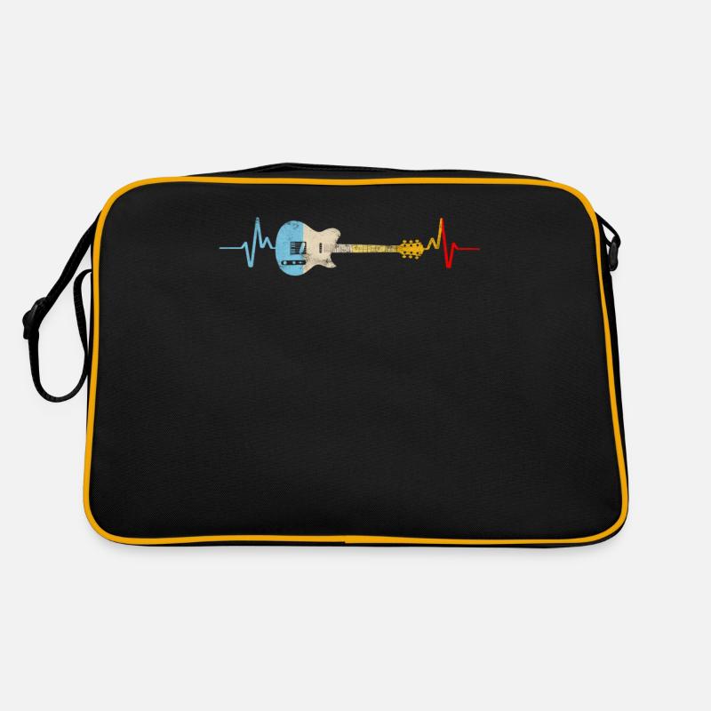 Gift Heartbeat Guitar Vinatge Retro Bag