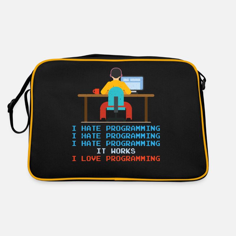 Programmeur - Je déteste la programmation Sac Retro