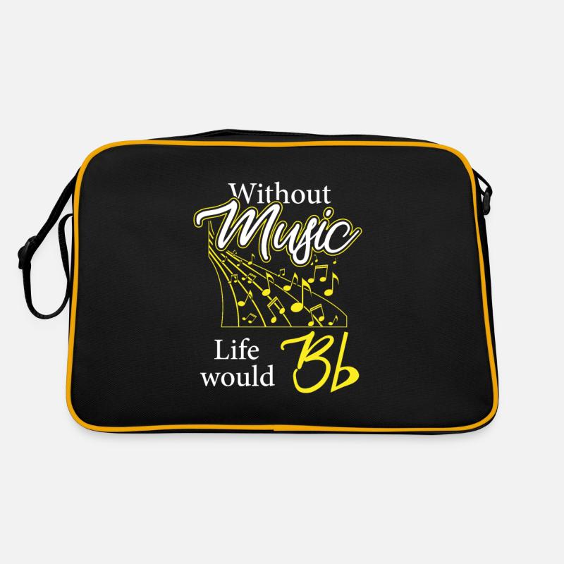 Without music, life would be flat Retro Bag