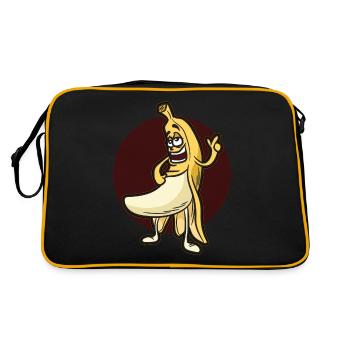 Cheeky banana nudity banana peel fruit - Sac Retro - noir/or - Dos