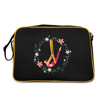 Aerial yoga flower acrobatics sport aerial acrobat - Retro Bag - black/gold - Back