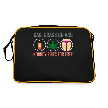 Essence Weed Ass Ride Gas Grass Ass Cannabis - Sac Retro - noir/or - Dos