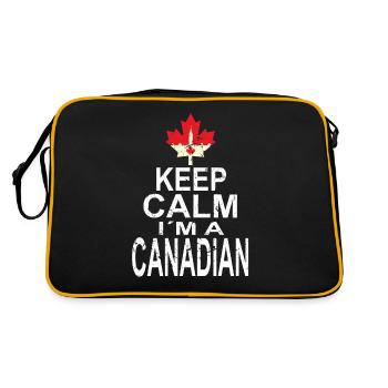 Reste calme, je suis Canadien - Sac Retro - noir/or - Dos