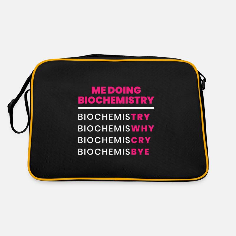 Biochemie - Retro Tasche - Schwarz/Gold