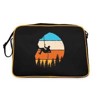 Rock climber climbing bouldering - Retro Bag - black/gold - Back