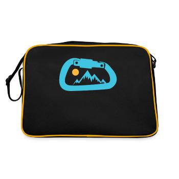 Rock climber climbing bouldering - Retro Bag - black/gold - Back