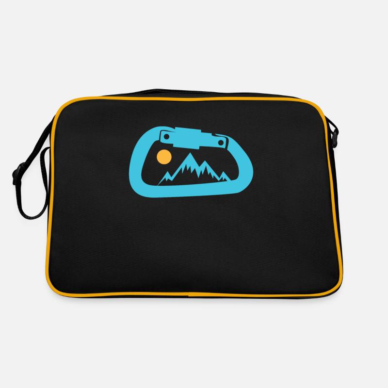 Rock climber climbing bouldering Retro Bag