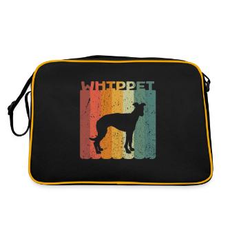 Rétro Whippet lévriers chiens cadeau - Sac Retro - noir/or - Dos